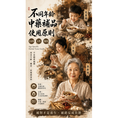不同年齡中藥補品怎麼吃?不是越貴越補,而是年紀、體質、狀態都要對 不同年齡中藥補品怎麼吃?不是越貴越補,而是年紀、體質、狀態都要對