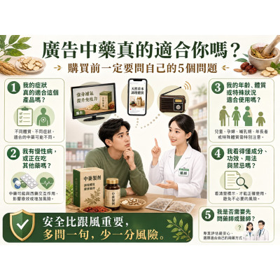 廣告中藥真的適合你嗎?購買前一定要問自己的5個問題 廣告中藥真的適合你嗎?購買前一定要問自己的5個問題
