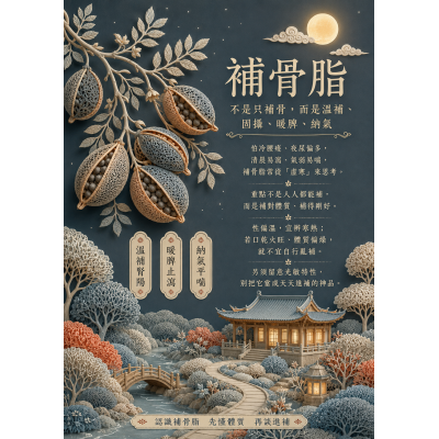 補骨脂是什麼?不是只有補骨頭,真正關鍵在「腎、脾、氣」 補骨脂是什麼?不是只有補骨頭,真正關鍵在「腎、脾、氣」
